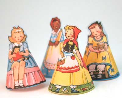 Costume Doll Cutouts - All four girls together