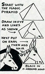 C. Carey Cloud - Drawing Made Easy - 4 Simple Lessons - Cracker Jack Prize - horse