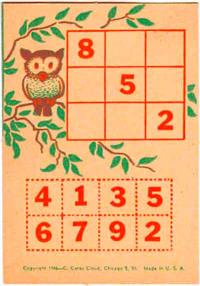 Cracker Jack Prize - Wise Old Owl Puzzle - front