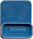 Standing Accordion Whistle - blue