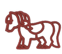 Wrought Iron Design Pony
