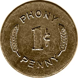 Embossed Metal Circle - Phony Penny