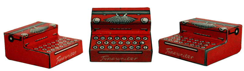 Cracker Jack prize - Metal Litho Typewriter