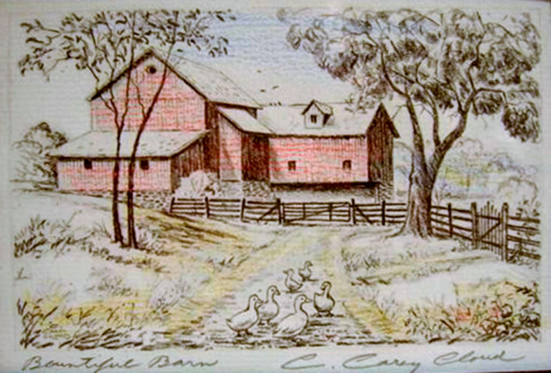 C. Carey Cloud Drawing - Bountiful Barn