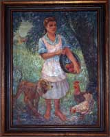 C. Carey Cloud - Painting - Farm Girl