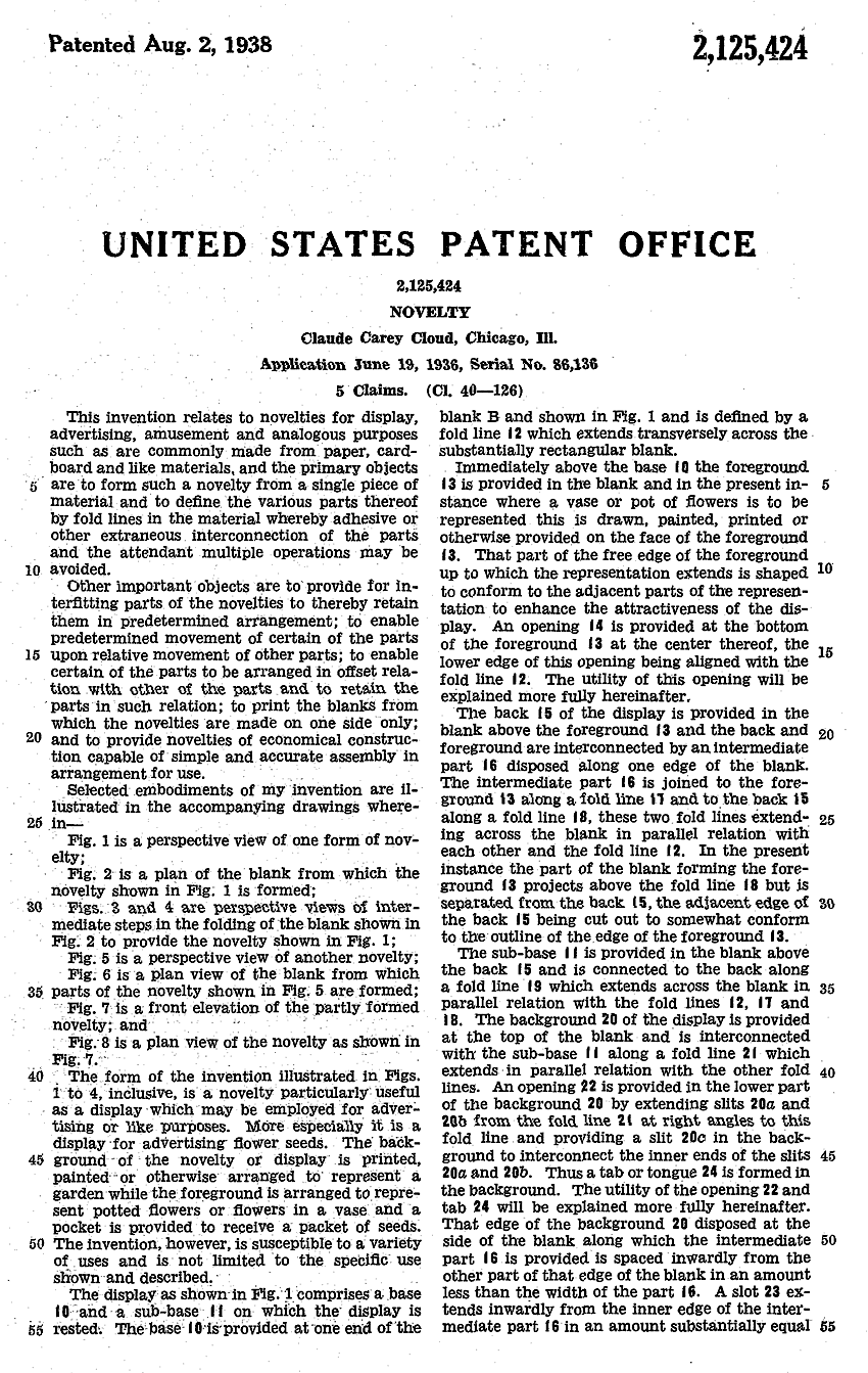 Patent 2,125,424 - Page 1