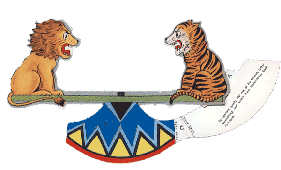 C. Carey Cloud - Rocker Teeter Toter Lion and Tiger