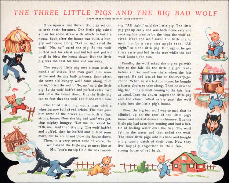 Story of the Three Little Pigs and the Big Bad Wolf